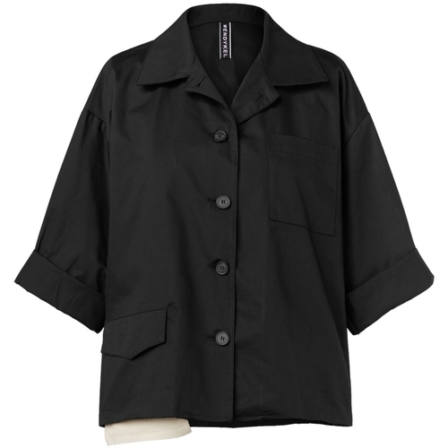 Oblečenie Žena Kabáty Wendy Trendy Coat 221210 - Black Čierna