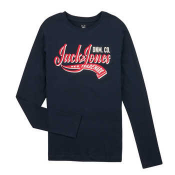 Oblečenie Chlapec Tričká s dlhým rukávom Jack & Jones JJELOGO TEE LS ONECK 2 COL JNR Námornícka modrá