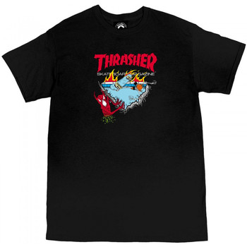 Oblečenie Muž Tričká a polokošele Thrasher T-shirt neckface 500 Čierna