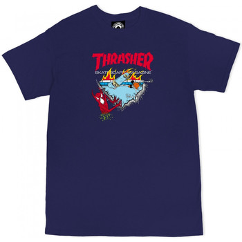 Oblečenie Muž Tričká a polokošele Thrasher T-shirt neckface 500 Modrá