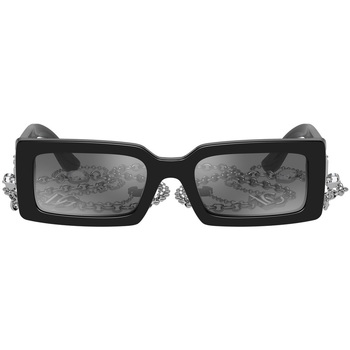 Hodinky & Bižutéria Žena Slnečné okuliare D&G Occhiali da Sole Dolce&Gabbana DG4416 501/6G con Catena Čierna