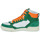 Topánky Členkové tenisky Polo Ralph Lauren POLO CRT HGH-SNEAKERS-HIGH TOP LACE Zelená / Biela / Oranžová