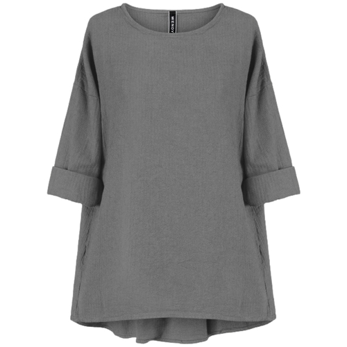 Oblečenie Žena Blúzky Wendy Trendy Top 221338 - Grey Šedá