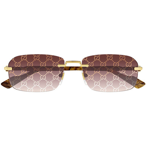 Hodinky & Bižutéria Muž Slnečné okuliare Gucci Occhiali da Sole  GG1221S 004 Zlatá