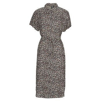 Oblečenie Žena Dlhé šaty Vero Moda VMBUMPY SS CALF SHIRT DRESS NOOS Leopard