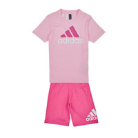 Oblečenie Dievča Komplety a súpravy Adidas Sportswear LK BL CO T SET Ružová