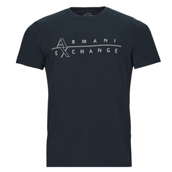 Oblečenie Muž Tričká s krátkym rukávom Armani Exchange 3RZTBR Námornícka modrá / Logo / Blc