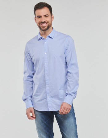 Oblečenie Muž Košele s dlhým rukávom Armani Exchange 3RZC36 Modrá / Modrá