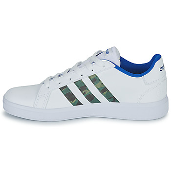 Adidas Sportswear GRAND COURT 2.0 K Biela / Modrá / Maskáčový vzor