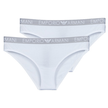 Spodná bielizeň Žena Klasické nohavičky Emporio Armani BI-PACK BRAZILIAN BRIEF PACK X2 Biela