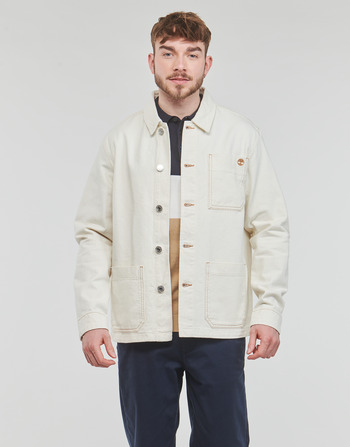 Oblečenie Muž Bundy  Timberland Work For The Future - Cotton Hemp Denim Chore Jacket Biela