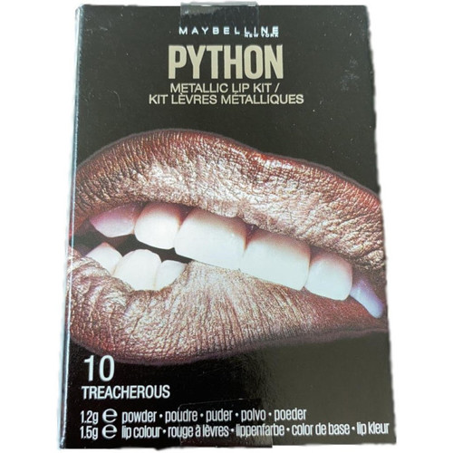 krasa Žena Paletky pre líčenie očí Maybelline New York Python Metallic Lipstick Kit - 10 Treacherous Other