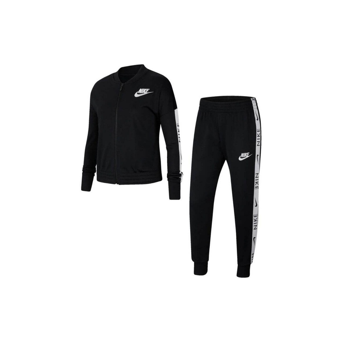 Oblečenie Dievča Súpravy vrchného oblečenia Nike G NSW TRK SUIT TRICOT Čierna