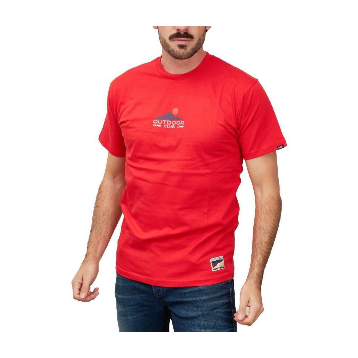 Oblečenie Muž Košele s krátkym rukávom Vans OUTDOOR CLUB Červená