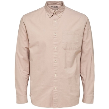 Selected Noos Regrick Oxford Shirt - Shadow Gray Ružová