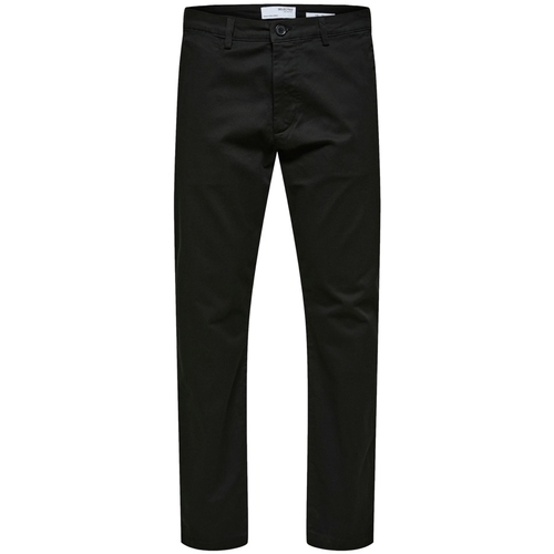 Oblečenie Muž Nohavice Selected Slim Tape New Miles Pants - Black Čierna