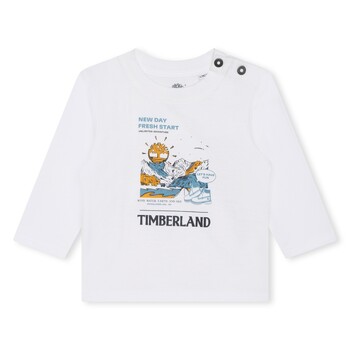 Oblečenie Chlapec Tričká s krátkym rukávom Timberland T60005-10P-B Biela