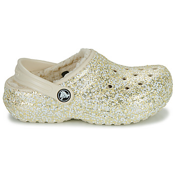 Crocs Classic Lined Glitter Clog K Béžová / Zlatá