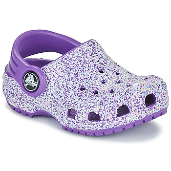 Topánky Dievča Nazuvky Crocs Classic Glitter Clog T Fialová 