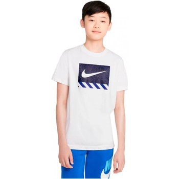 Oblečenie Chlapec Tričká s krátkym rukávom Nike CAMISETA BLANCA NIO  DO1823 Biela