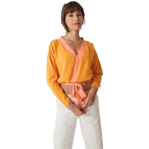 Oblečenie Žena Kabáty Skfk Cardigan Alixe N3 Oranžová
