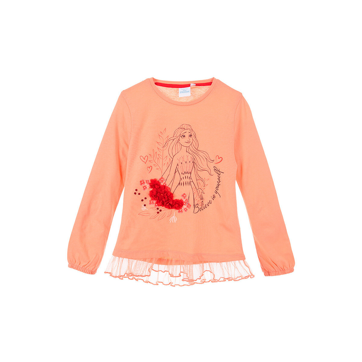 Oblečenie Dievča Tričká s dlhým rukávom TEAM HEROES  T SHIRT REINES DES NEIGES / FROZEN Ružová