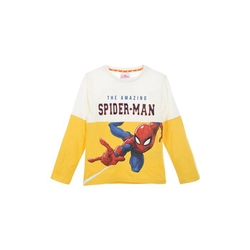 Oblečenie Chlapec Tričká s dlhým rukávom TEAM HEROES  T SHIRT SPIDERMAN Biela / Žltá