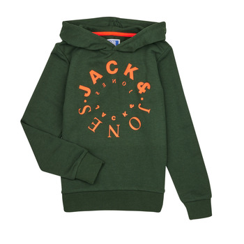 Oblečenie Chlapec Mikiny Jack & Jones JJWARRIOR SWEAT HOOD Zelená