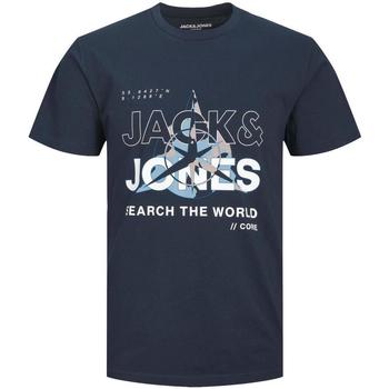 Oblečenie Muž Tričká s krátkym rukávom Jack & Jones  Modrá