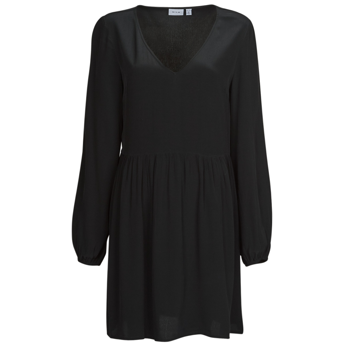 Oblečenie Žena Krátke šaty Vila VIFINI L/S SHORT DRESS Čierna