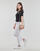 Oblečenie Žena Tričká s krátkym rukávom Calvin Klein Jeans MONOLOGO SLIM V-NECK TEE Čierna