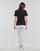 Oblečenie Žena Tričká s krátkym rukávom Calvin Klein Jeans MONOLOGO SLIM V-NECK TEE Čierna