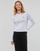 Oblečenie Žena Tričká s dlhým rukávom Calvin Klein Jeans WOVEN LABEL RIB LONG SLEEVE Biela