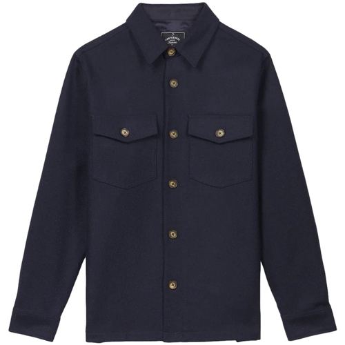 Oblečenie Muž Košele s dlhým rukávom Portuguese Flannel Wool Field Overshirt - Navy Modrá
