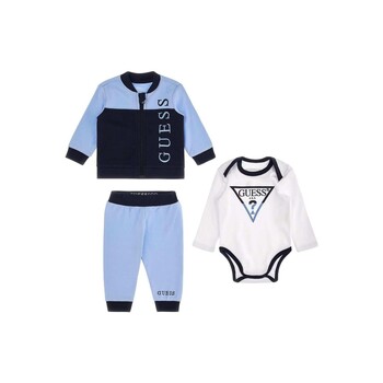 Oblečenie Chlapec Komplety a súpravy Guess MID ORGANIC COTON Námornícka modrá / Modrá