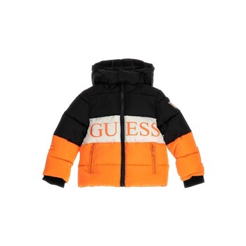 Oblečenie Deti Vyteplené bundy Guess N3BL02 Oranžová / Námornícka modrá