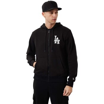 Oblečenie Muž Mikiny New-Era Mlb League Los Angeles Dodgers Essential Zip Hoodie Čierna