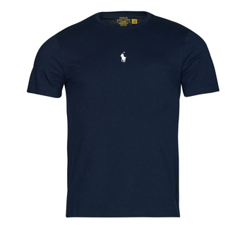 Oblečenie Muž Tričká s krátkym rukávom Polo Ralph Lauren T-SHIRT AJUSTE EN COTON LOGO CENTRAL Námornícka modrá