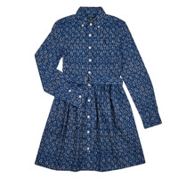 Oblečenie Dievča Krátke šaty Polo Ralph Lauren LOUELLA DRSS-DRESSES-DAY DRESS Námornícka modrá / Biela