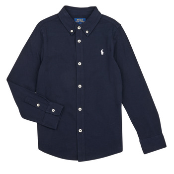 Oblečenie Chlapec Košele s dlhým rukávom Polo Ralph Lauren LS FB CS M5-SHIRTS-SPORT SHIRT Námornícka modrá