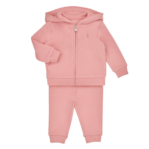 Oblečenie Dievča Komplety a súpravy Polo Ralph Lauren LSFZHOOD-SETS-PANT SET Ružová