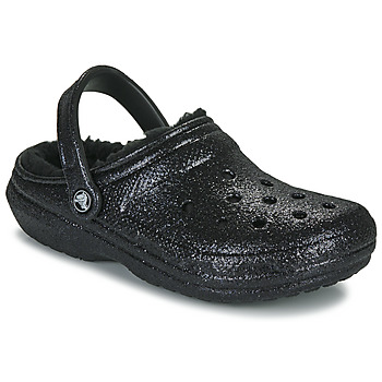 Topánky Žena Nazuvky Crocs Classic Glitter Lined Clog Čierna