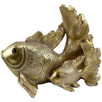 Domov Sochy Signes Grimalt Adorno Desktop Fish Zlatá