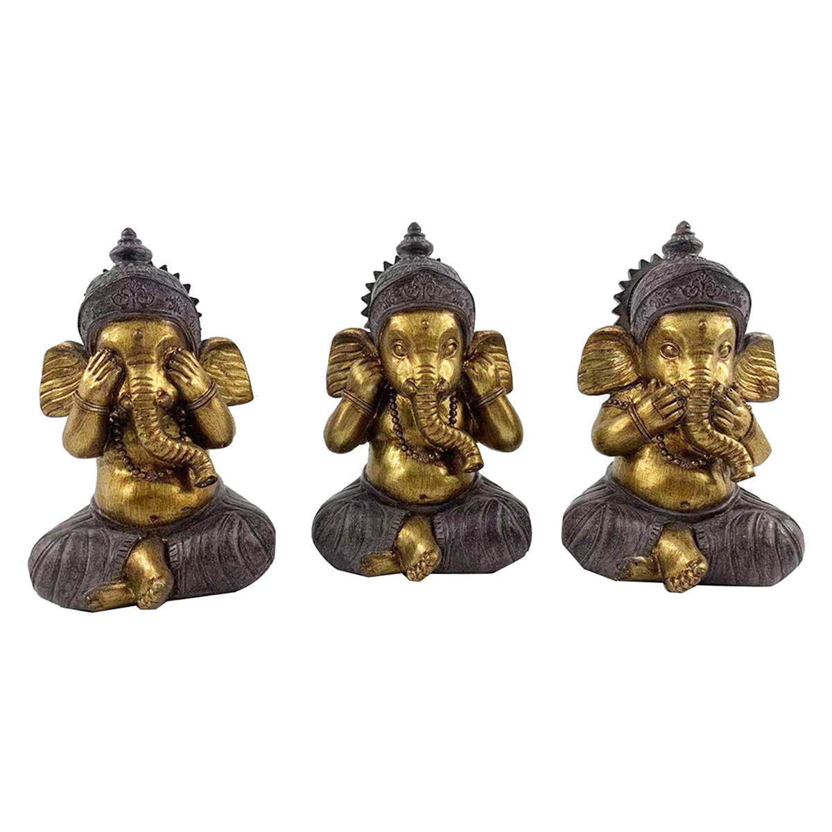 Domov Sochy Signes Grimalt Obrázok Ganesha 3 Jednotky Zlatá