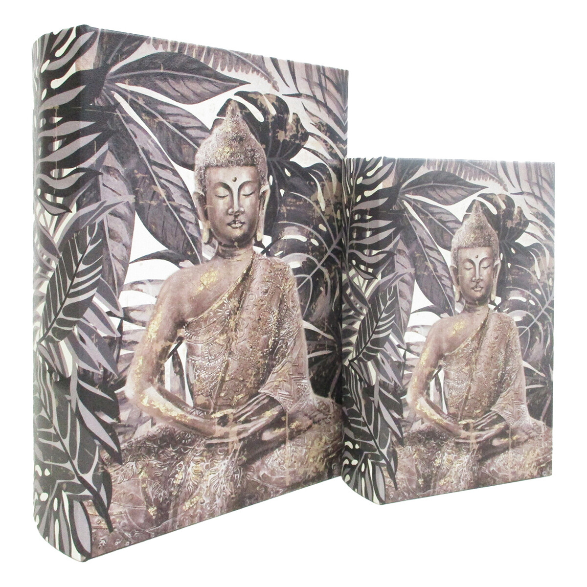 Domov Košíky / škatule Signes Grimalt Buddha Kniha 2 Jednotky Šedá