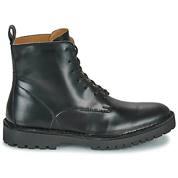 Selected SLHRICKY LEATHER LACE-UP BOOT Čierna