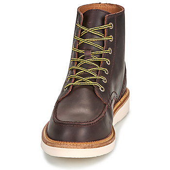 Selected SLHTEO NEW LEATHER MOC-TOE BOOT Hnedá
