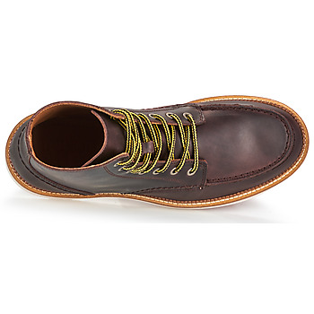 Selected SLHTEO NEW LEATHER MOC-TOE BOOT Hnedá
