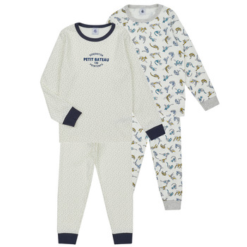 Oblečenie Chlapec Pyžamá a nočné košele Petit Bateau PYJAMA PETIT BATEAU PACK X2 Viacfarebná