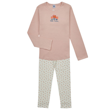 Oblečenie Dievča Pyžamá a nočné košele Petit Bateau LUNETTE Ružová / Biela